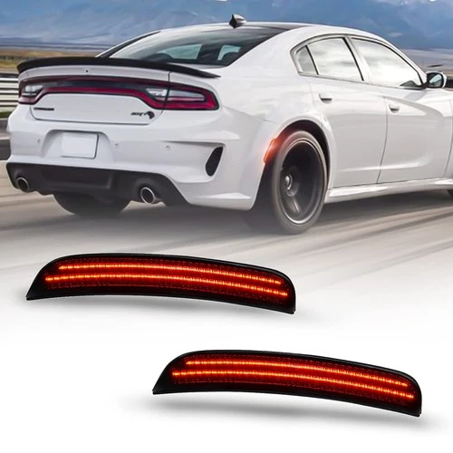 D-Lumina LED Rear Side Marker Lights Red Side Lights Dual LED Smoked Lens for... - product listing photo