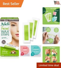 Hypoallergenic Facial Wax Strips Kit - 20 Strips  Calming Oils for Smooth Skin