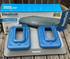28” Reebok Toning Fitness Step - Aerobic Exercise Platform Stepper + 2 Risers