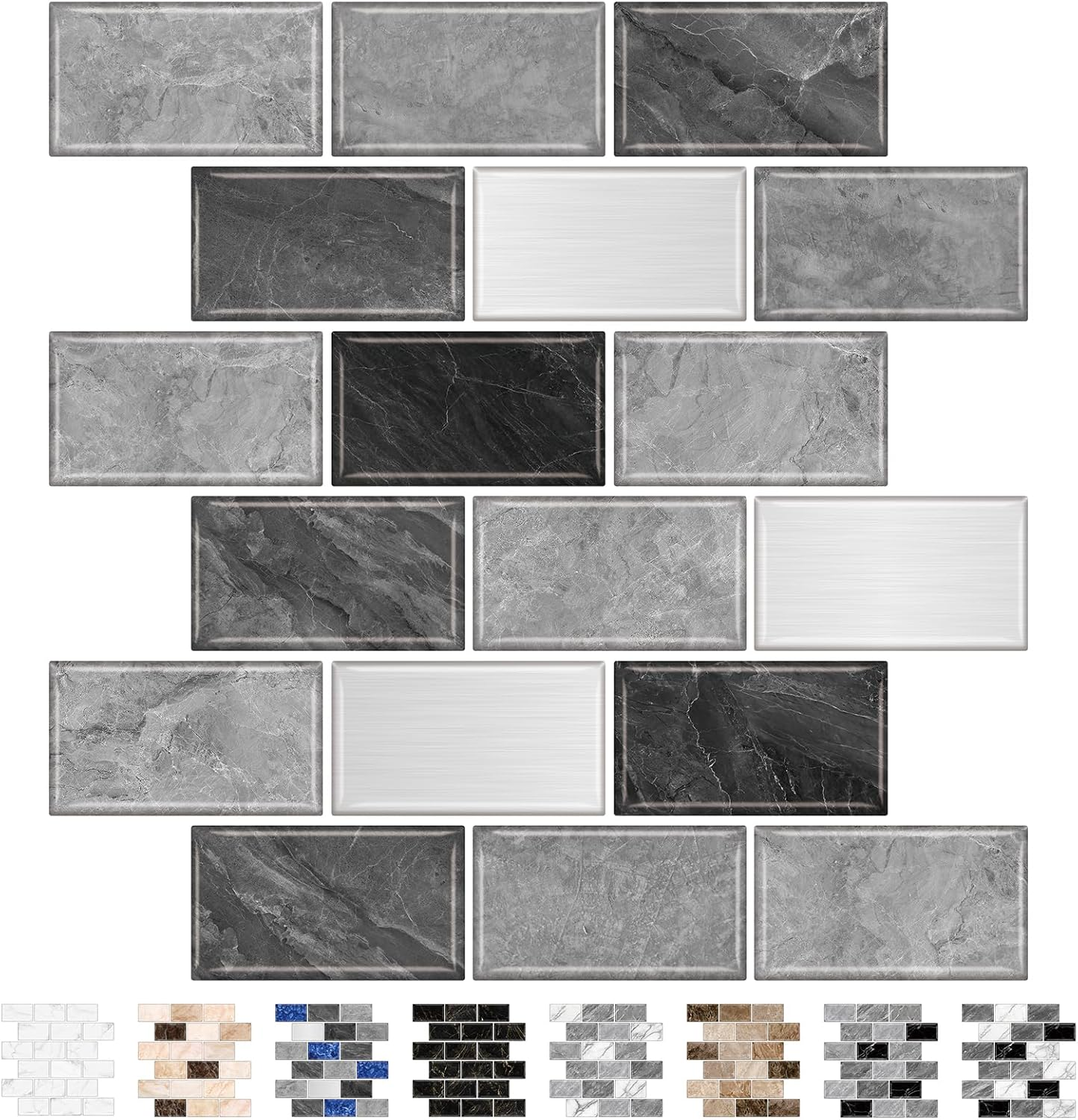 10-Sheet 12x12 Peel and Stick Subway Tile Backsplash for Kitchen – Self Adhesive