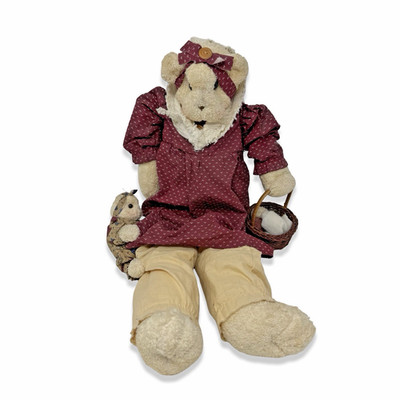 Vintage Thread Bears  By Our Secret Heart  Stuffed Bear Bunny Primitive Country 