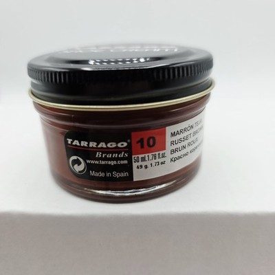 Tarrago Shoe Polish # 10 Russet Brown Cream Leather Protector 1.76 oz. 50ml Boot