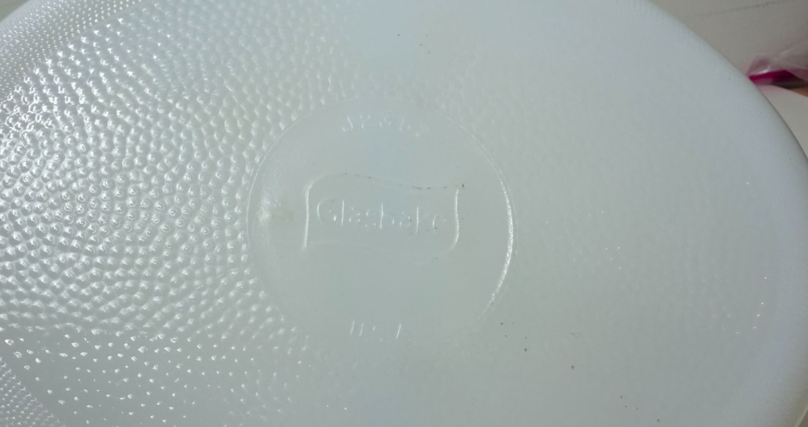 Vintage Glasbake RARE Mod Retro Divided Serving Dish Green & Blue Floral Pattern