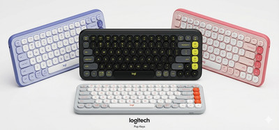 Logitech POP ICON Keys Wireless Bluetooth Keyboard, Comfortable Typing