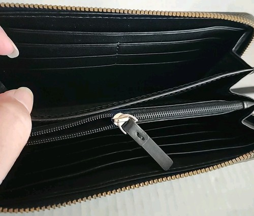 Kate Spade Geldbörse Schwarz Penn Place Prägung Neda Rundumreißverschluss Neu - Bild 22 von 24