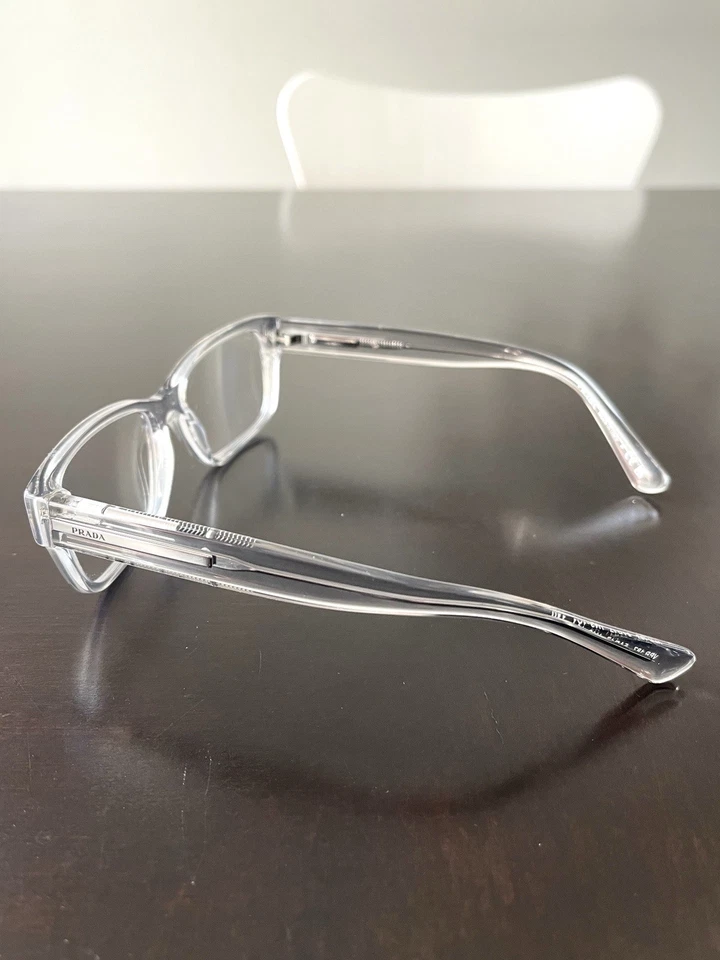 NUEVO PRADA VPR 18Z U43-1O1 54-17 gris cristal marcos transparentes para hombre Foto 3 de 4