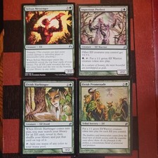 Mtg Elvish Promenade, Elvish Harbinger, Imperious Perfect Lorwyn Elf Lot LP