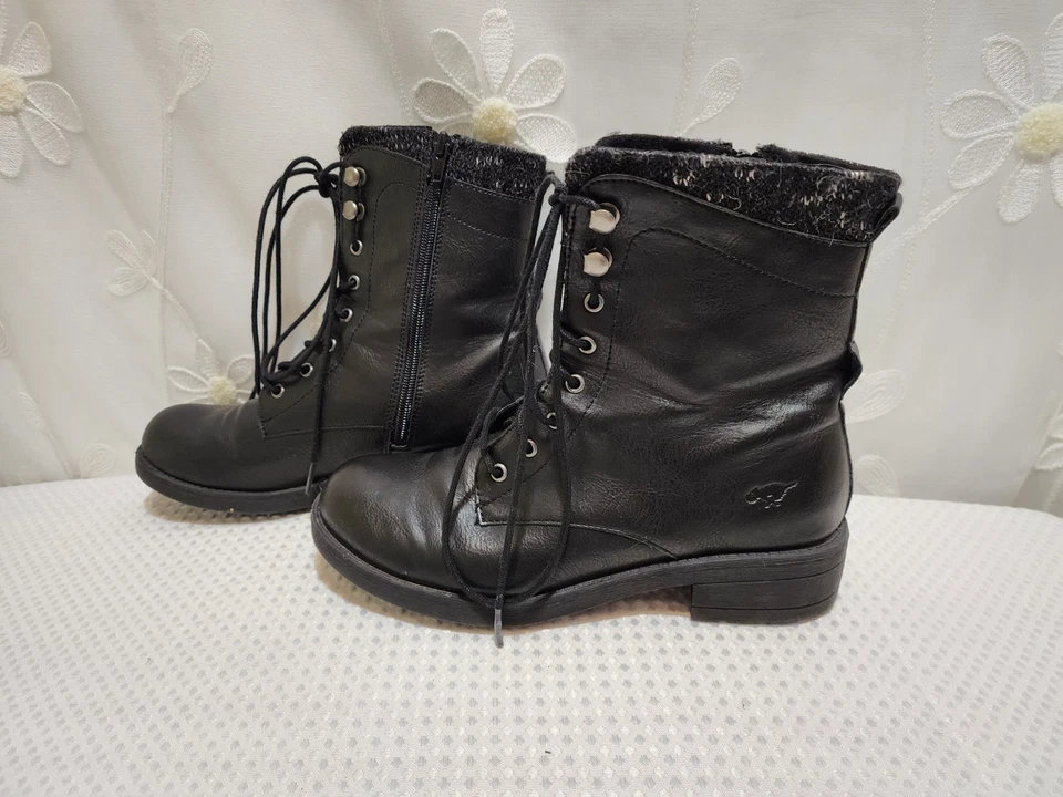 Rocket Dog Mujer 8 Negro Botines Combate Con Cordones Cremallera Tejido Gótico Steampunk  Foto 2 de 4