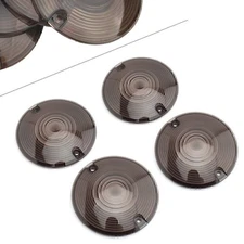 4 x Turn Signal Light Cover Smoken Lens For Harley Tour Glide Classic FLTC 86-91