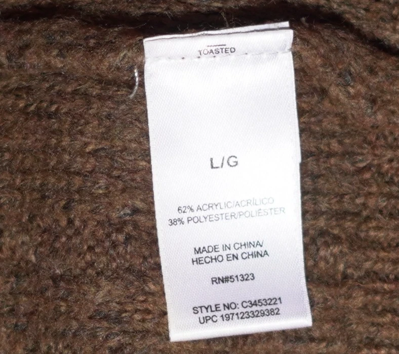 Suéter Vince Camuto Tejido con Cable Para Mujer Talla L Camel Cuello Simutado Pullover De Gran Tamaño Foto 3 de 4