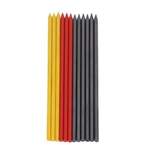 12Pcs HB Carpenter Pencil Refill Set 2.8mm Black Red Yellow Mechanical Deep Hole