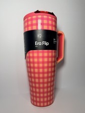 Vaso abatible Brumate X Madi Nelson Target PEACH GINGHAM 40 OZ Era NUEVO CON ETIQUETAS | EN MANO