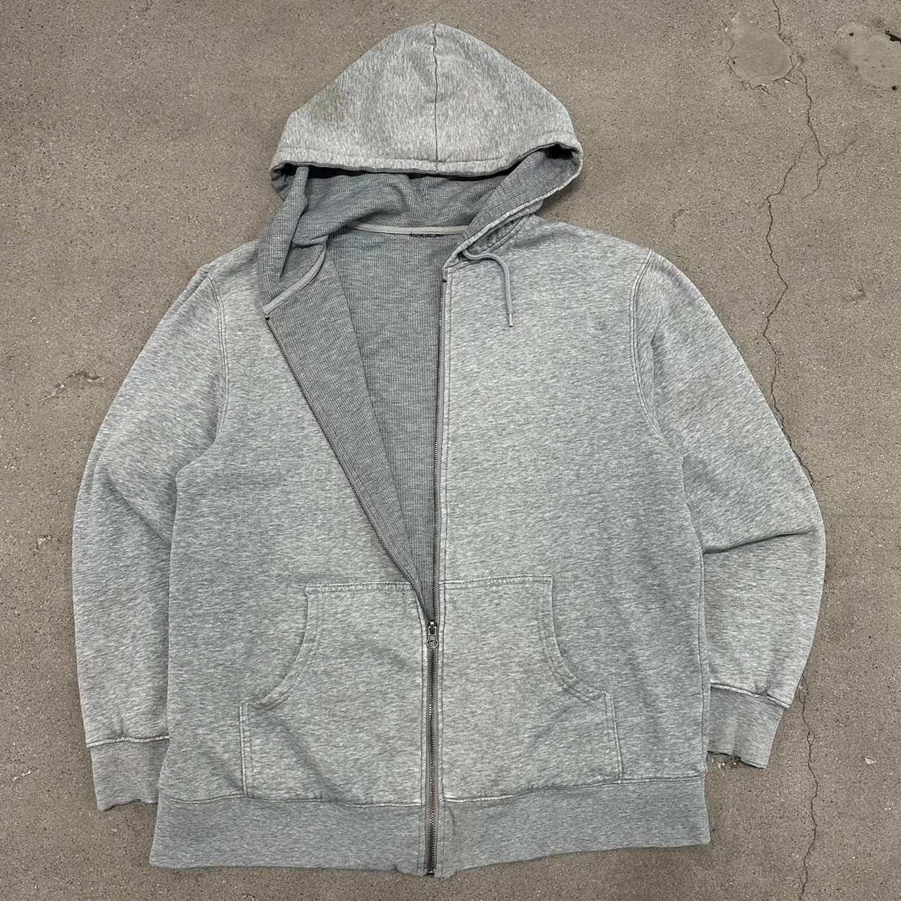 Vintage Thermal Lined Zip-Up Hoodie