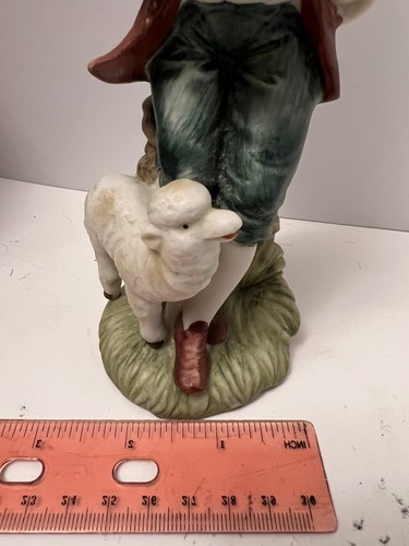 Vintage LEFTON Boy with Lambs Hand Painted China Porcelain #728 - Made in Japan - Picture 4 of 7