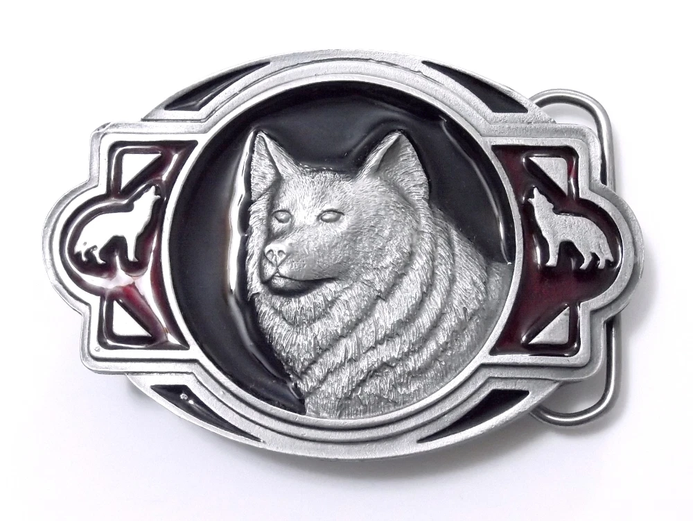 Wolf head belt buckle cheap