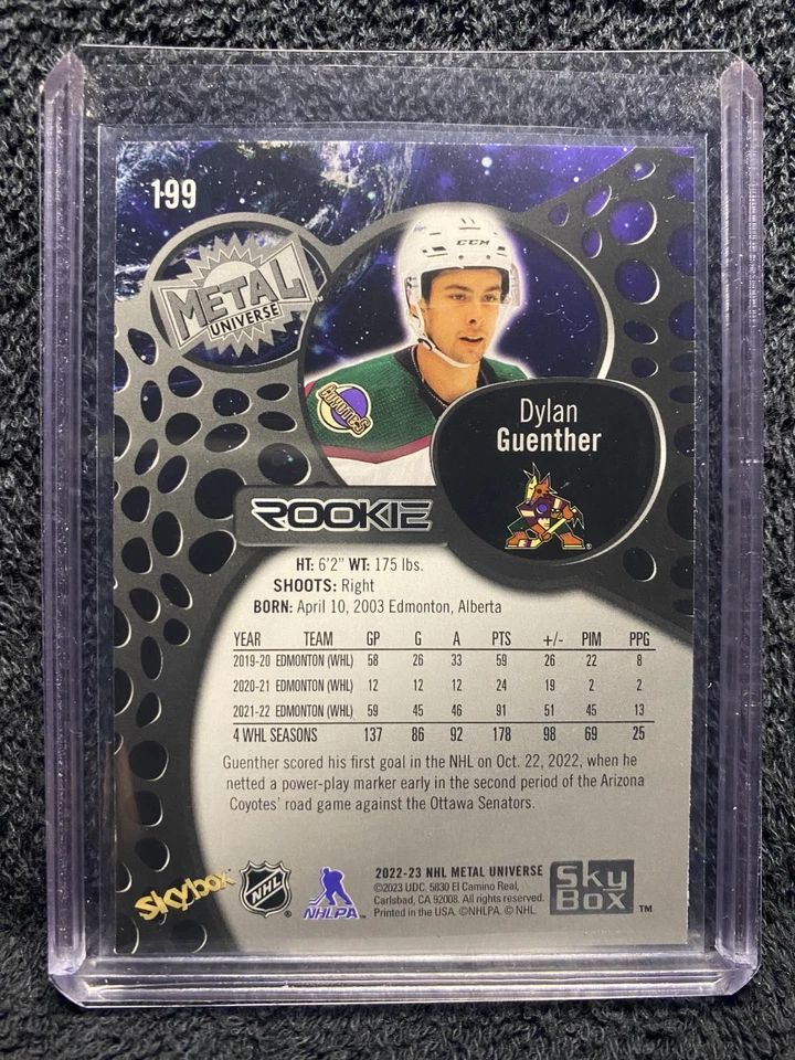 2022-23 SkyBox - Metal Universe Rookie - #199 Dylan Guenther - Image 2 of 2