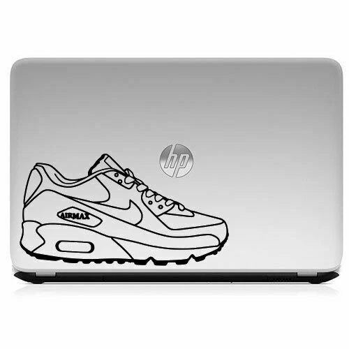 Calcomanía de vinilo Air Max 90 negras para zapatos para correr para Macbook computadora portátil ventana pared coche Foto 2 de 4
