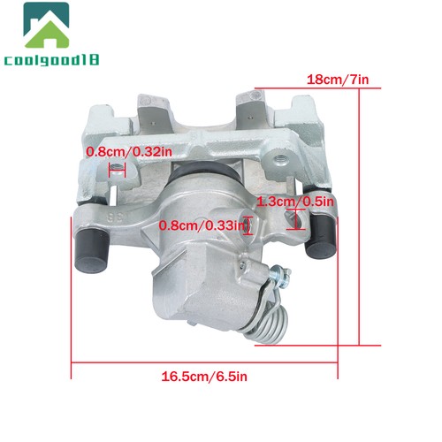 2× Rear Brake Calipers w/ Bracket For 2004-2008 Mazda 3 2005-2011 Volvo S40 V50 - Picture 5 of 11