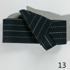 Men Japanese Obi Belt Band Kimono Yukata Cotton Black Blue Vintage Black New