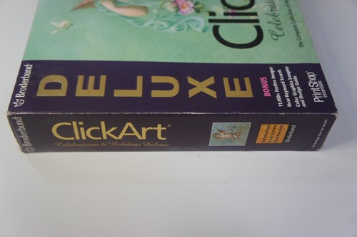 PC Big Box Broderbund Deluxe PrintShop Essentials ClickArt Celebrations Holidays - Picture 9 of 11