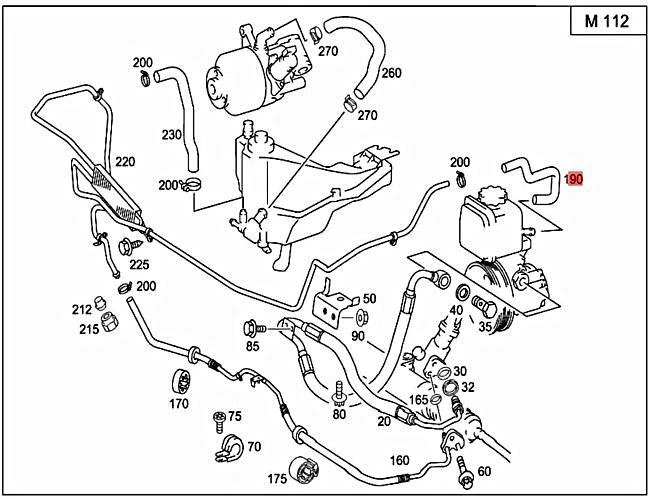 Genuine MERCEDES CL203 S203 W203 C-CLASS W203 Coupe CL203 Hose 