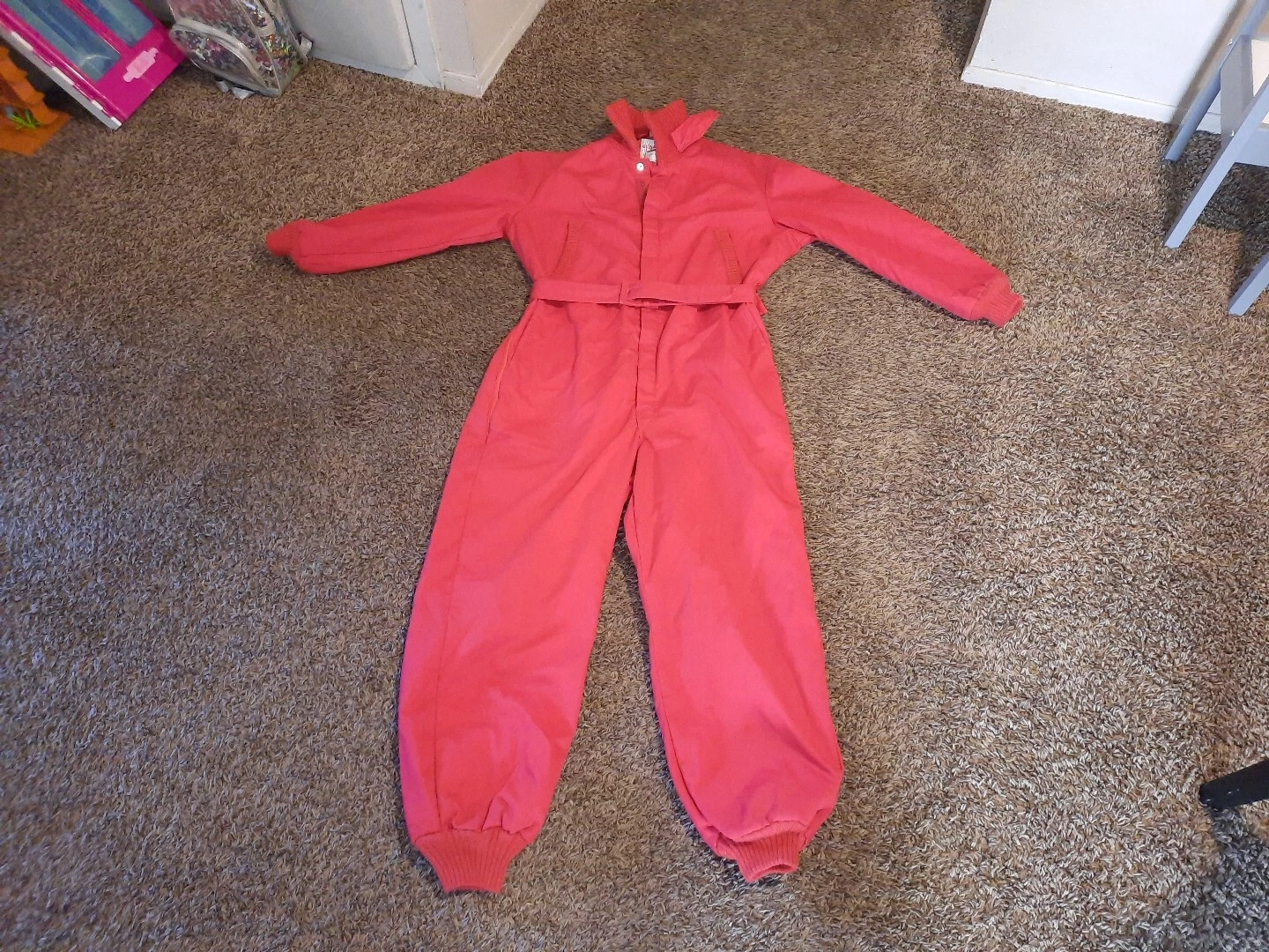 VTG 70's Walls Blizzard Pruf Insulated Outerwear Red Snow Coveralls Size 20