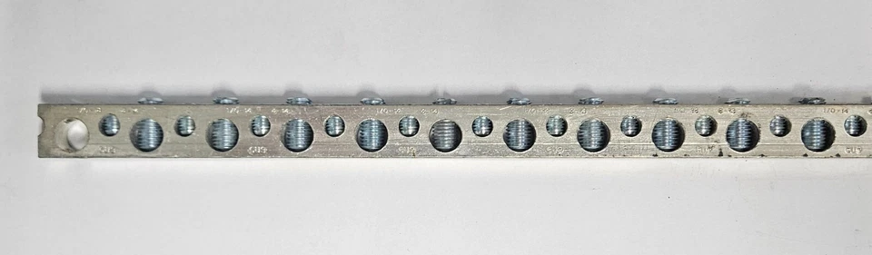 ILSCO NB-24 Aluminum Neutral Bar CU9, 22 port, 1/0-14- Pack of 7 - Image 2 of 3