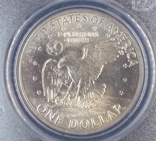 1971-D Eisenhower Ike Dollar Peg Leg Clash Hair Lip Talon Head PCGS MS65 #3241* - Picture 5 of 5