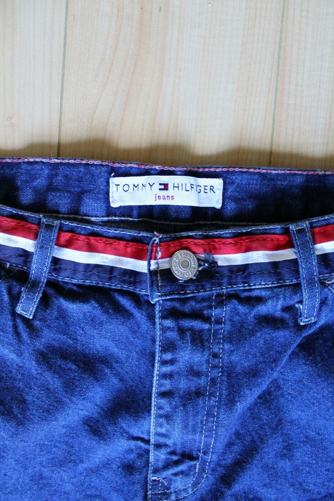 Vintage Tommy Hilfiger Carpenter Jeans Women 12 Mid Wash Baggy Logo Loop  32x31