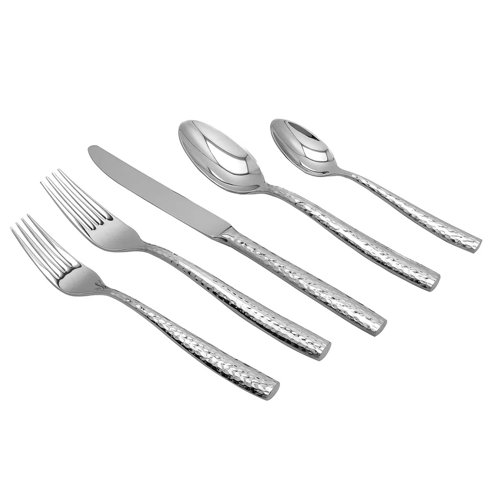 45-Piece Martello  Flatware Set, 18/8 Stainless Steel Silverware Cutlery Set - Image 4 of 4