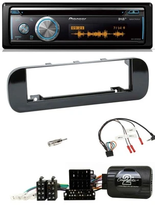 Pioneer Lenkrad DAB USB CD Bluetooth Autoradio für Fiat Panda 12-20 schwarz glän - Bild 1 von 4