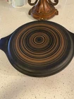 Pyrex Terra 475 Tan on Brown Casserole Decorated Lid 1964-1965 Made in USA 2.5qt