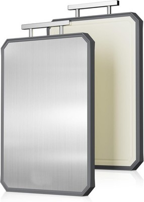 Tabla de cortar de acero inoxidable, tabla de cortar de acero de doble cara para