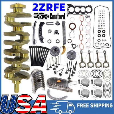 #ad 2ZRFE Engine Overhaul Rebuild Kit Crankshaft Rods Timing For Toyota Corolla 1.8L $548.99