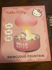 Hello Kitty  LED Raincloud Fountain Ambient Cozy Warm White Light Waterfall NEW