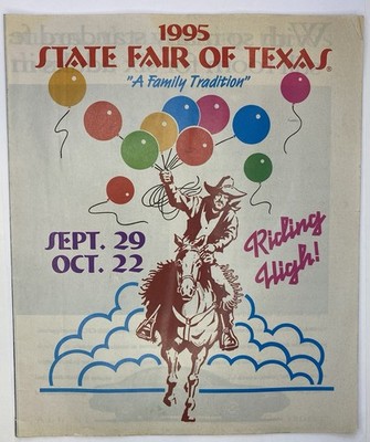 1995 State Fair of Texas Advertising Program Booklet Dallas Cowgirls Ad Inside