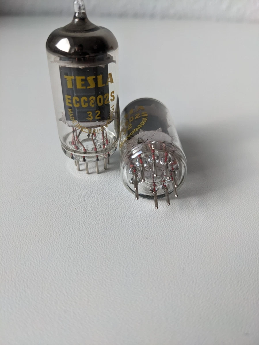 Coppia Di Valvole Tesla ECC 802 S NOS – Abbinate Simili A Telefunken, Made In Repubblica Ceca