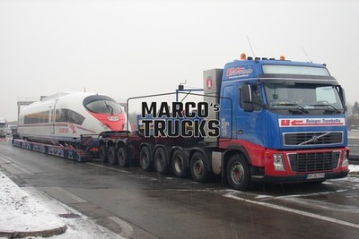 LKW Foto Volvo FH16 Schwerlasttransporter Deutschland blau Usinger-Trombe #j4hc
