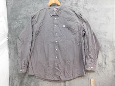 Cinch Shirt Mens 2XL Gray Button Down Long Sleeve Western Pocket MTW1104238