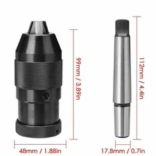 MT2-B16 1-16mm Keyless Precision Self Tighten Lathe Drill Chuck+Taper Arbor AU