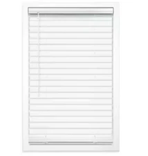 StyleWell White Cordless Room Darkening Vinyl Blinds with 2 in. Slats - 39X72