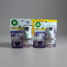 Lot Of 2 Air Wick Plug-In Essential Oils Starter Kits Lavender & Chamomile