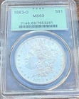 1883 O Morgan Silver Dollar PCGS MS 63