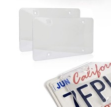2 Pack License Plates Shields Frame Covers Clear Bubble Protector For Us Plate 2 Pack License Plates Shields Frame Covers Clear Bubble Protector For Us Plate