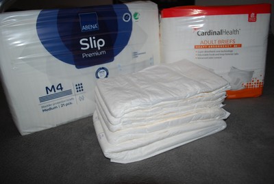 Sample Pack of 5 Adult Briefs Abena M4 Premium Cardinal Health Heavy Diapers