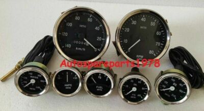 Smiths Kit 52mm Oil Temp Oil psi Fuel Amp + SPEEDO 140-0KMH + 0-80RPM 100MM BC