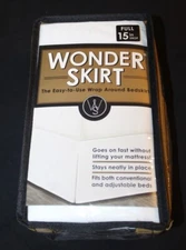 New Wrap-Around Wonderskirt full Bed Skirt in white