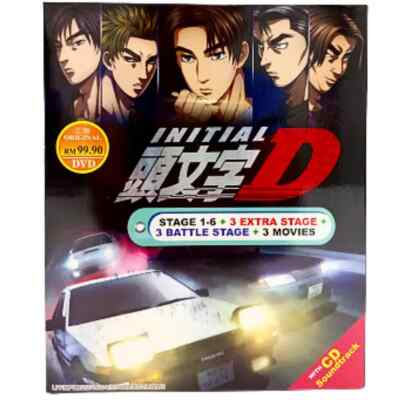 INITIAL D COMPLETE DVD Anime Stage 1-6+3 Movie+3 Extra Stage+3 Battle+CD OST NEW