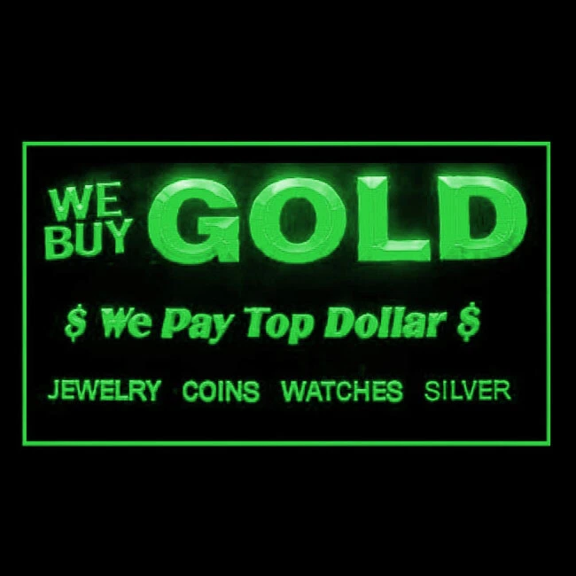 190223 We Buy Gold Jewelry Store Shop Open Display LED Night Light
