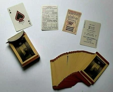 1943 Playing Cards Remembrance Redi-Slip Finish Bridge "DOORWAY TO THRIFT"